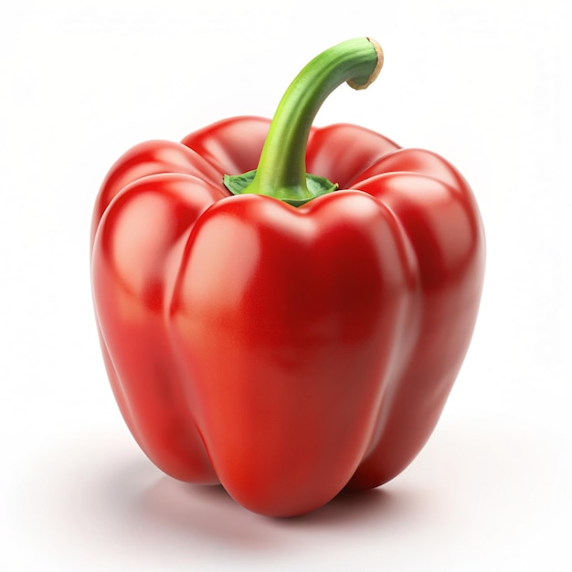 Red bell pepper fresh and healthy vegetable concept 3d render illustration