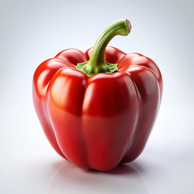 Red bell pepper fresh and healthy vegetable concept 3d render illustration