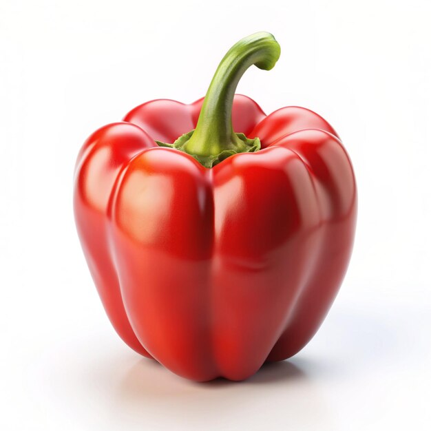 Red bell pepper fresh and healthy vegetable concept 3d render illustration