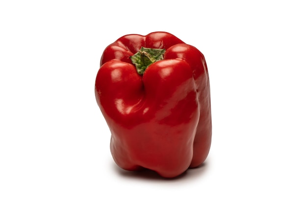 Red bell pepper isolated on a white background