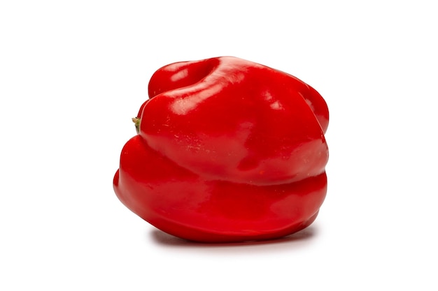 Red bell pepper isolated on a white background