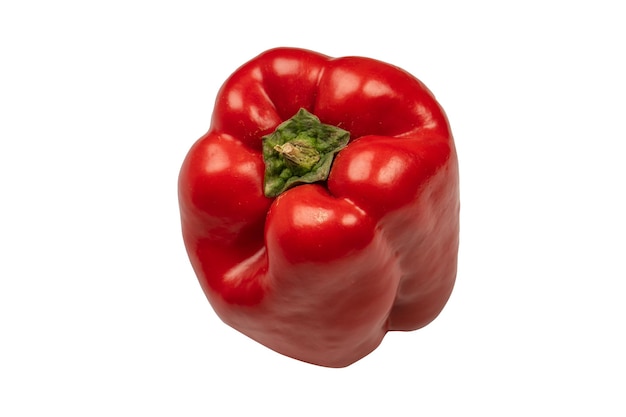 Red bell pepper isolated on a white background