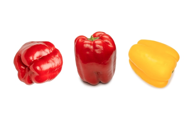 Red bell pepper isolated on a white background