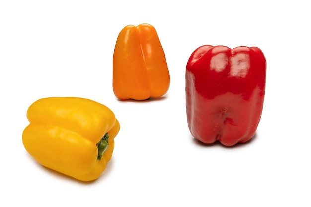 Red bell pepper isolated on a white background