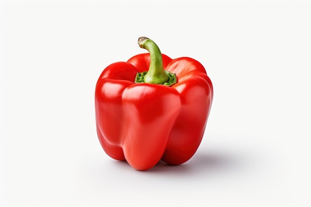 red Bell Pepper isolated on white