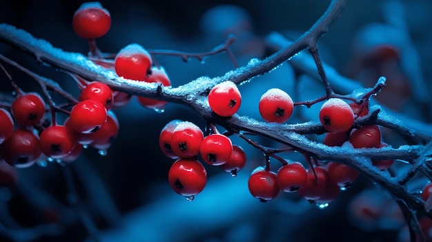 Red Berries grow in the Winter