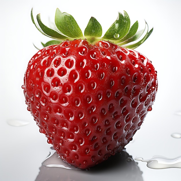 Red berry strawberry isolated on white background