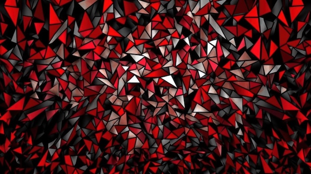 A red and black background with a black triangle pattern.