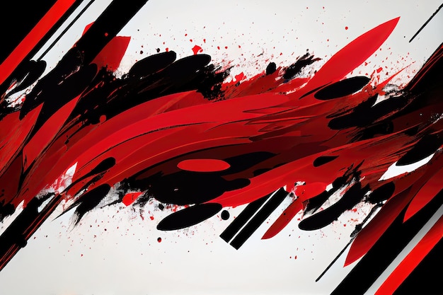 A red and black background with a black and white background and a red design that says'red '