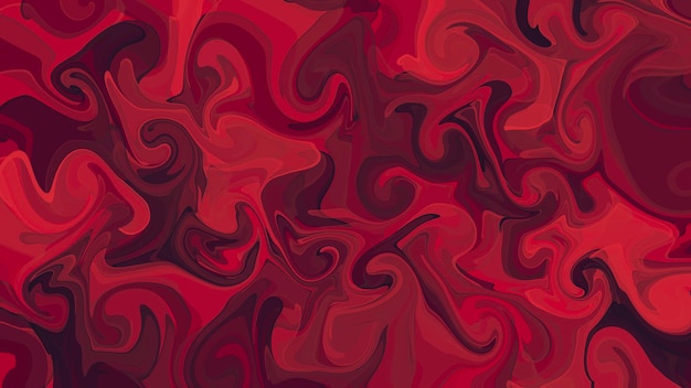 A red and black background with a swirly pattern