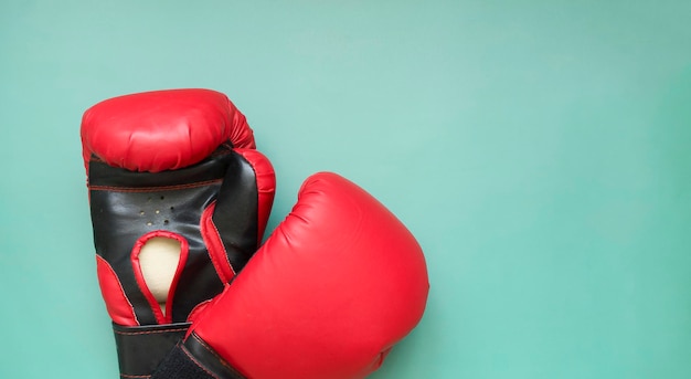 Red and black boxing gloves