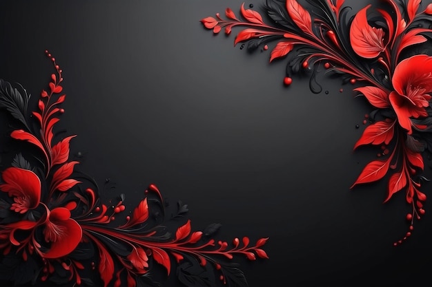 Red And Black Color Design For Background