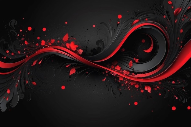 Red And Black Color Design For Background