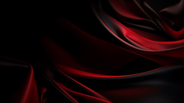 Red and black fabric background with a black background