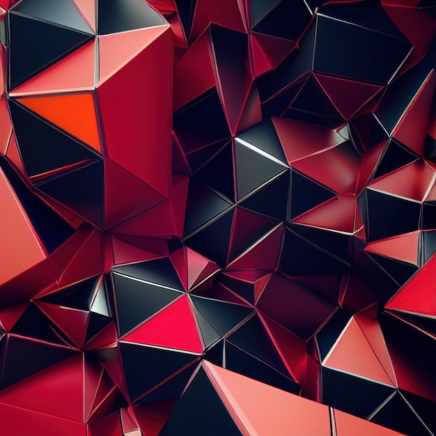 Red and black geometric background