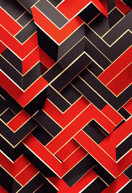 Red and black geometric background