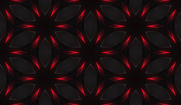 Red And Black Geometric Motion Seamless Background Pattern