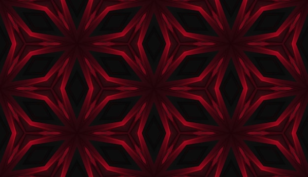 Red And Black Geometric Motion Seamless Background Pattern