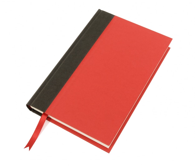 Red and black hardback book