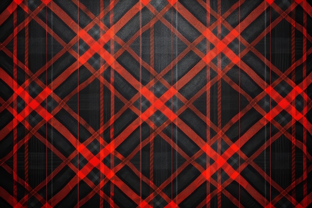 Red and Black Plaid Pattern on Black Background