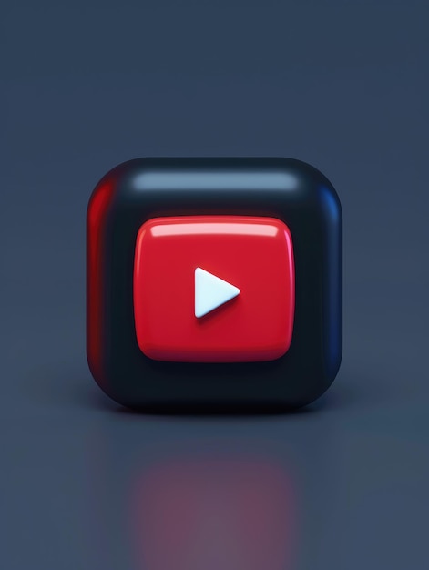 a red and black square with a white  t  button on it