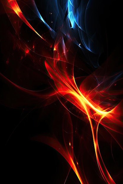 A red and blue abstract background with a black background and a blue and red abstract background.