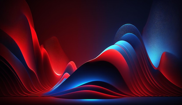 Red and blue abstract background with a blue and red wave