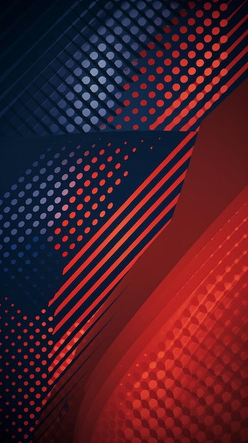 a red and blue abstract background with a red and blue geometric pattern