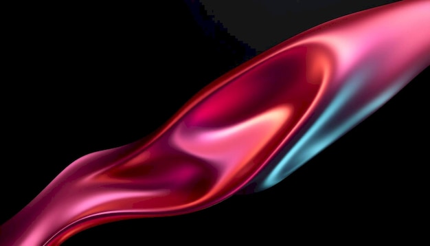 Photo a red and blue colored object with a red and blue swirl