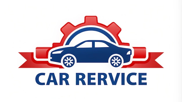 Photo a red and blue logo for a car service