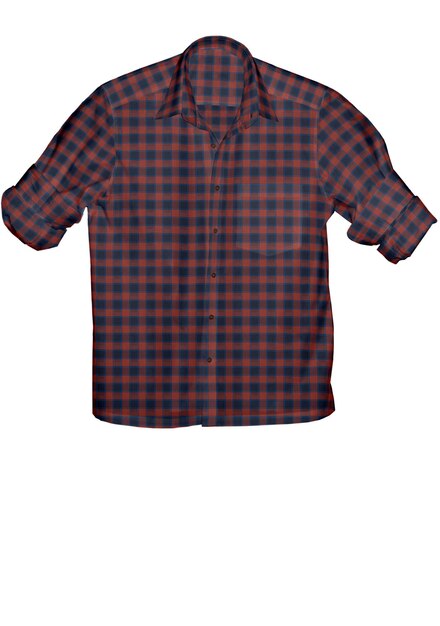 A red and blue plaid shirt with a black stripe and the word " i'm " on the front.