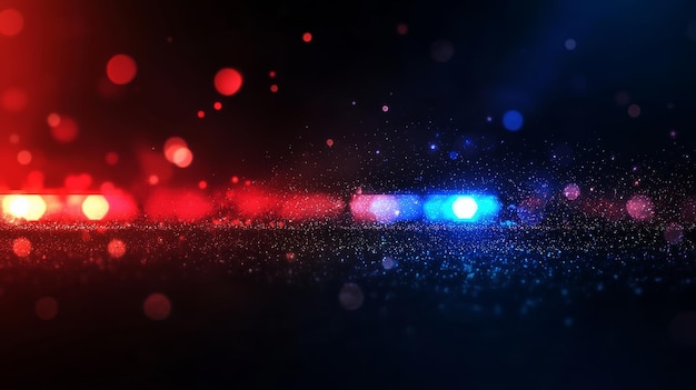 Photo red and blue police lights background image for emergency services generative ai