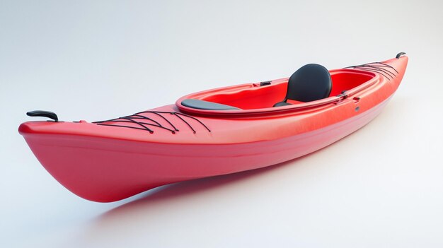 Photo a red boat with a black rubber band on the bottom