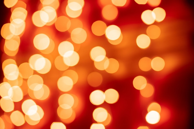 Red bokeh blurred lights background