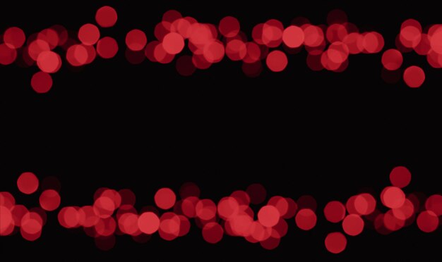 Red bokeh sparkle lights abstract frame