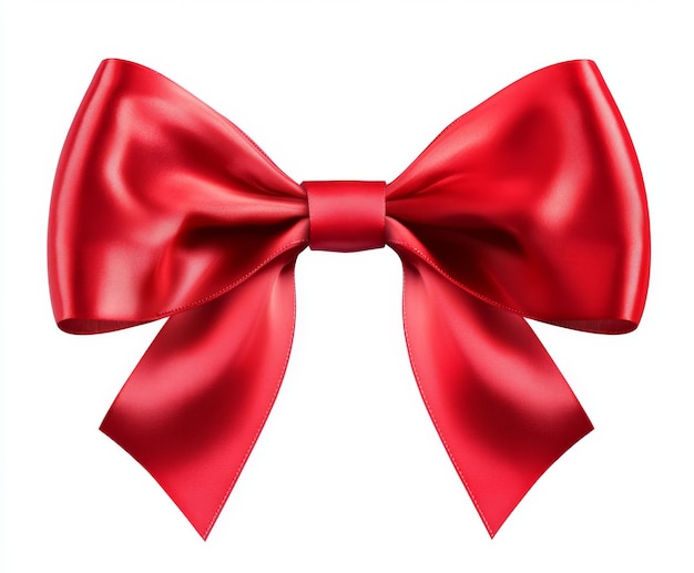 Red Bow Cutout on Transparent Background