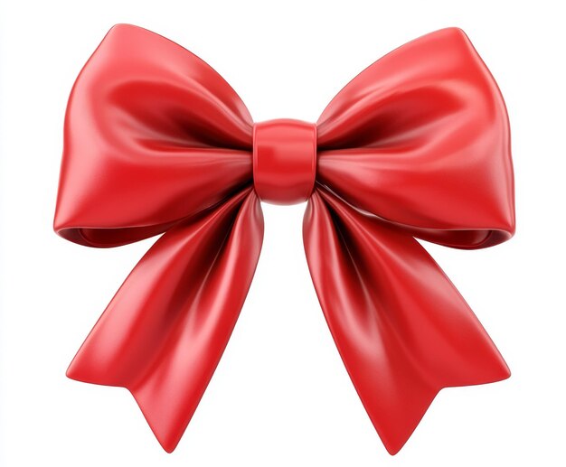 Red Bow Cutout on Transparent Background