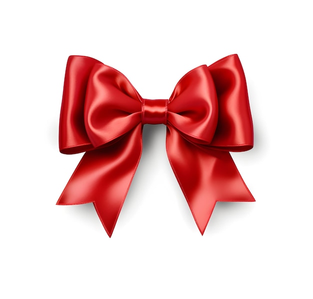 Red bow isolated isolated on white background