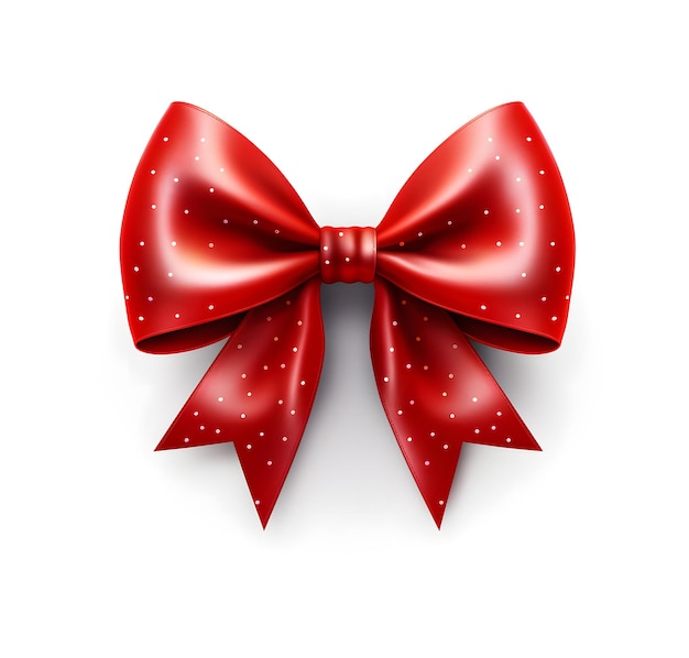 Red bow isolated isolated on white background