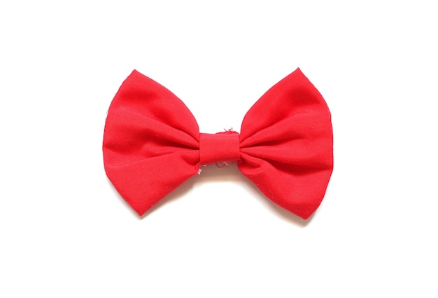 red bow on white background