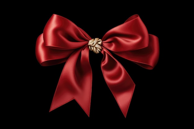 Red Bow with Gold Ring