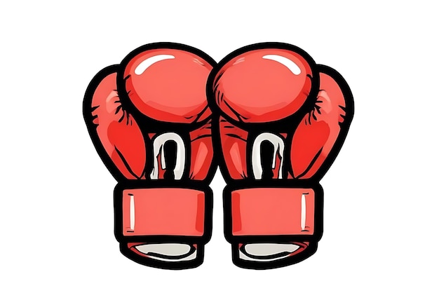 Photo a red boxing gloves illustration 1