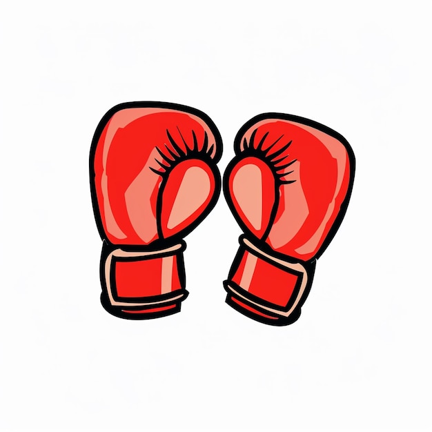 A red boxing gloves illustration