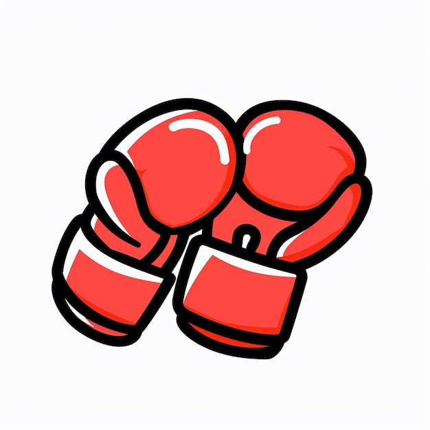 A red boxing gloves illustration