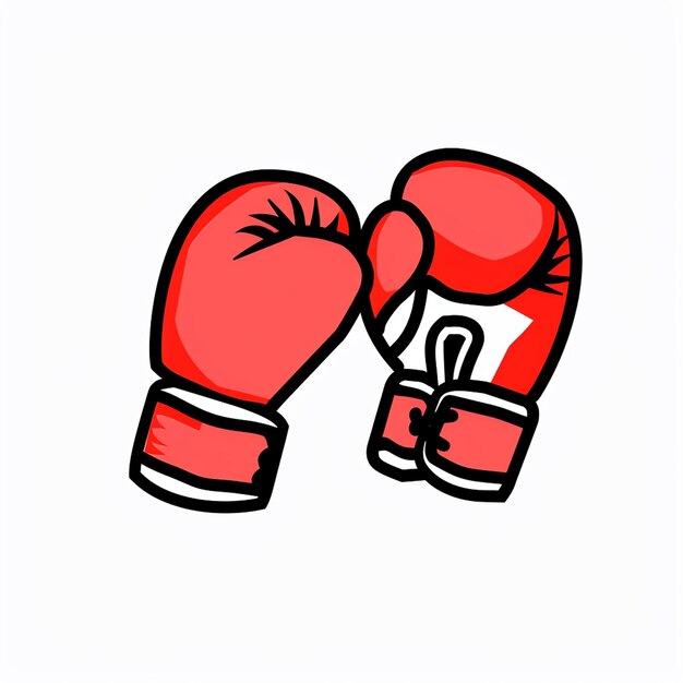 A red boxing gloves illustration