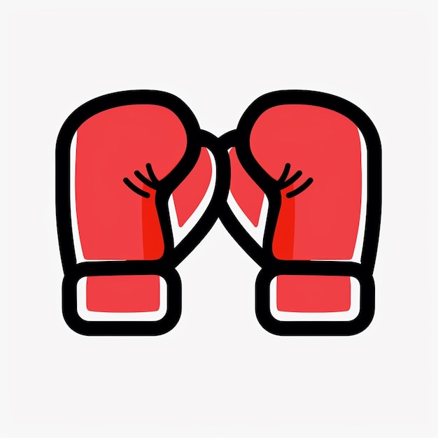 Photo a red boxing gloves illustration