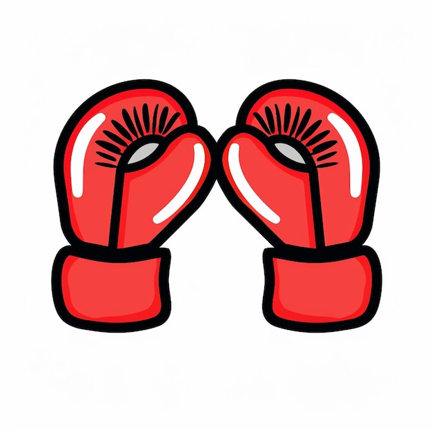 A red boxing gloves illustration