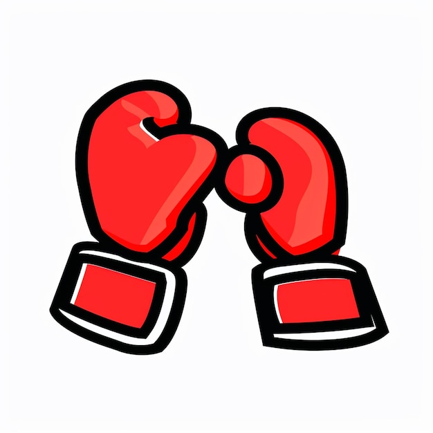 Photo a red boxing gloves illustration