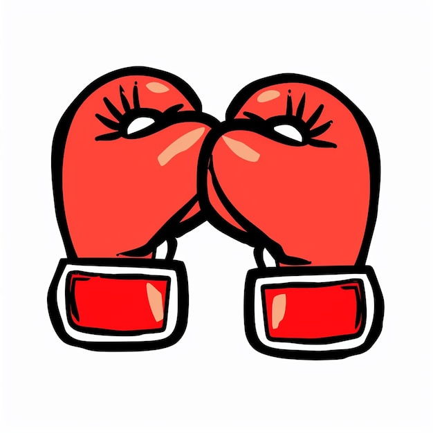 A red boxing gloves illustration