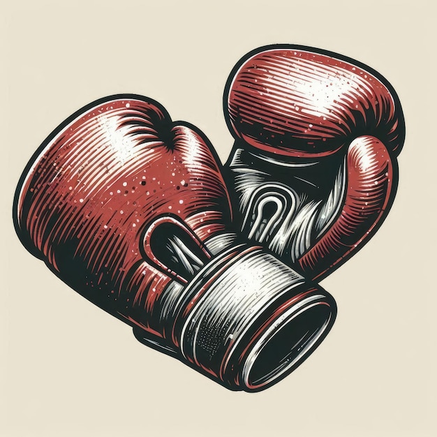 Photo a red boxing gloves with the words  boxing  on the bottom